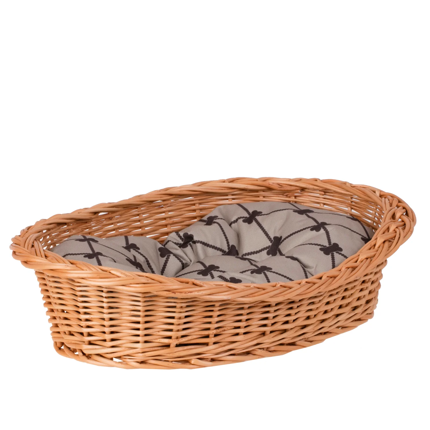 Enovia wiklinowy kosz dla psa i kota z poduszką